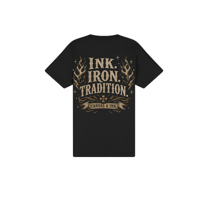 Ink. Iron. Tradition. Gold T-Shirt
