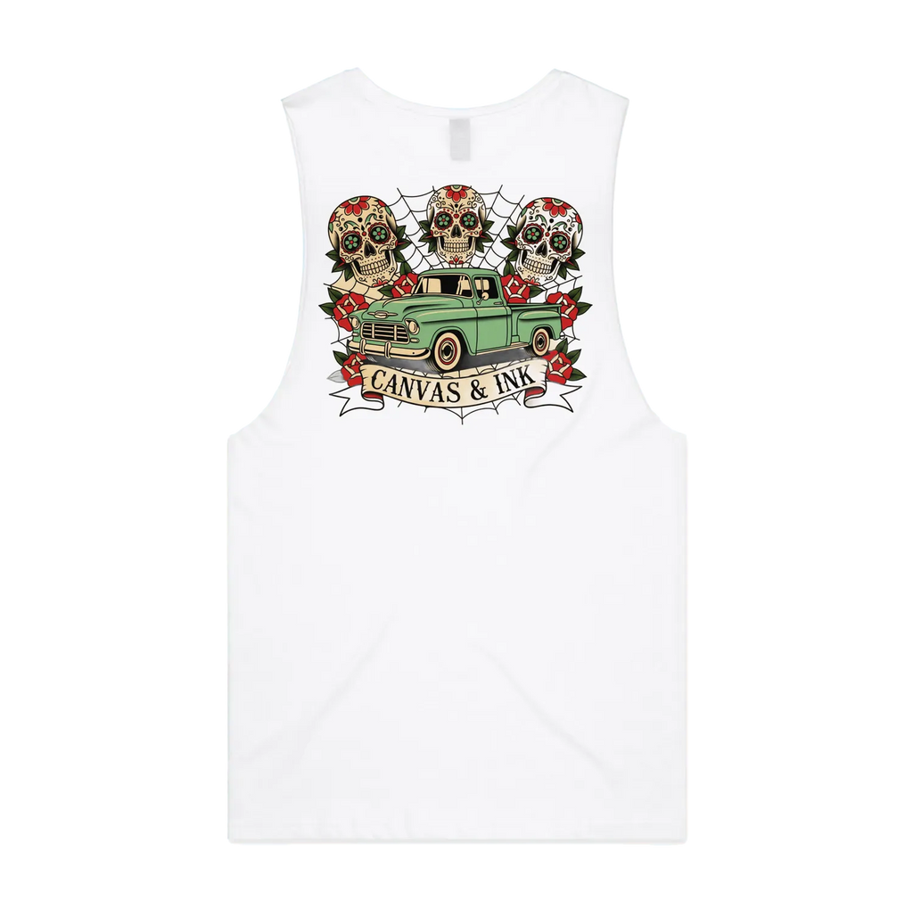 Sugar Skull Pickup Muscle Tank