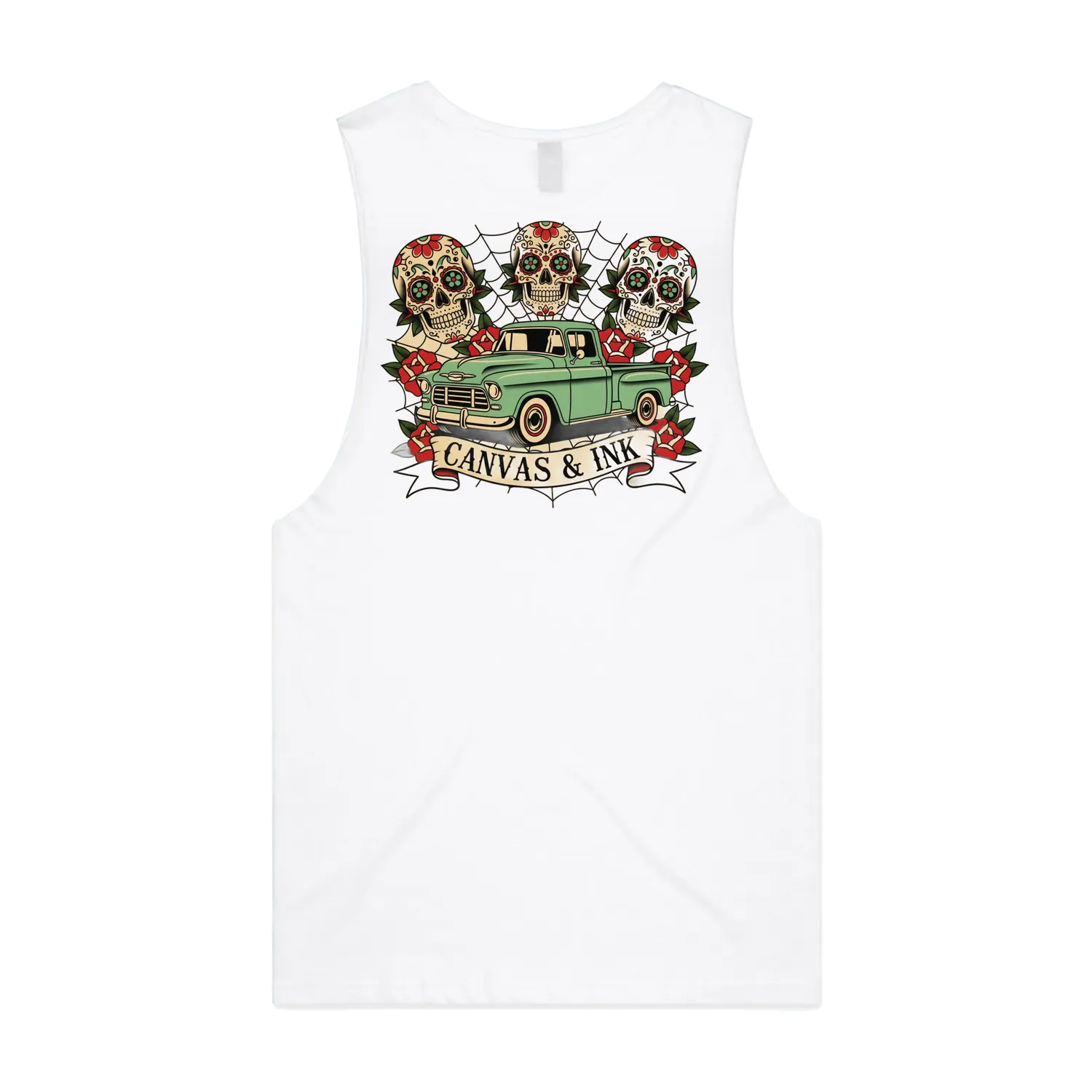 Sugar Skull Pickup Muscle Tank