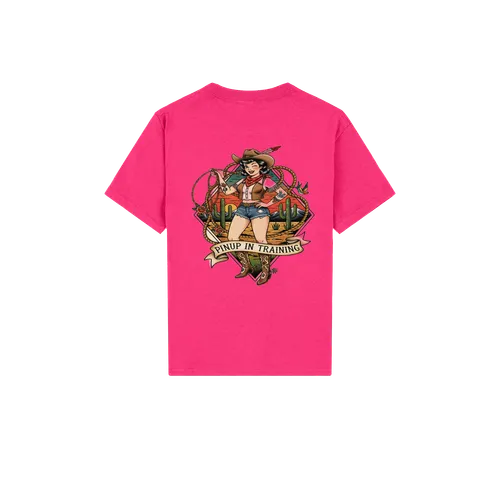 Cowgirl Pinup in Training Youth Cotton T-Shirt