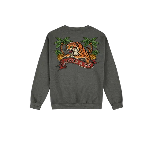 Tropical Tiger Crewneck Sweatshirt