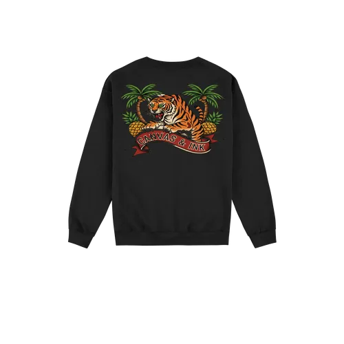 Tropical Tiger Crewneck Sweatshirt