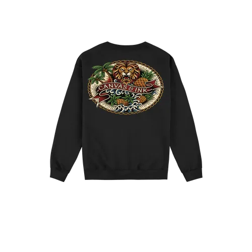 Tropical Lion Crewneck Sweatshirt