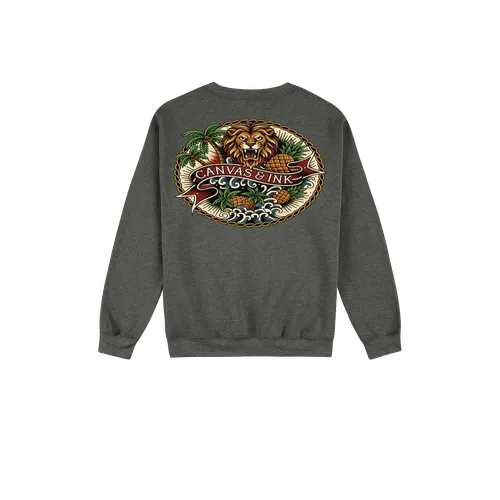 Tropical Lion Crewneck Sweatshirt