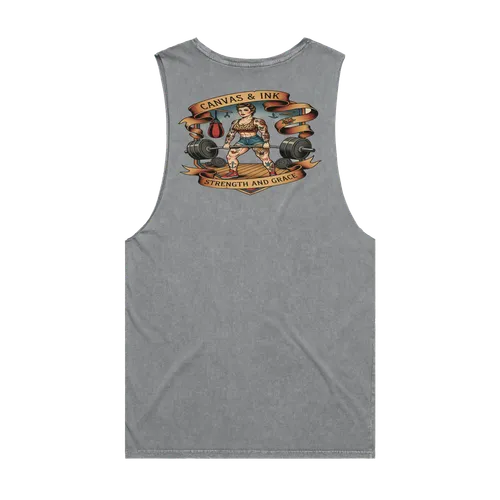Barbell Betty Stonewashed Muscle Tank