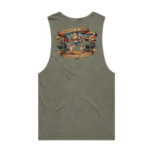 Barbell Betty Stonewashed Muscle Tank