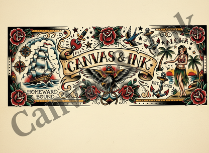 Sailor Jerry Style Canvas & Ink 11oz Mug