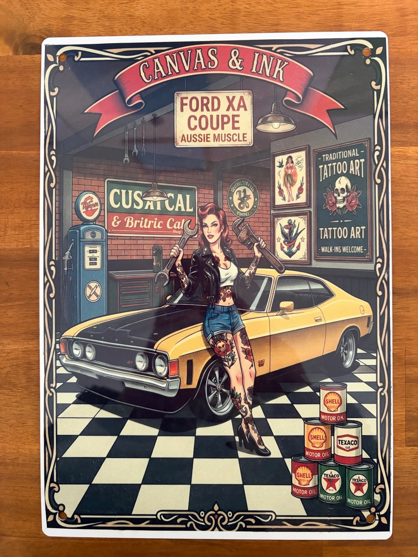 XA Coupe Metal Sign