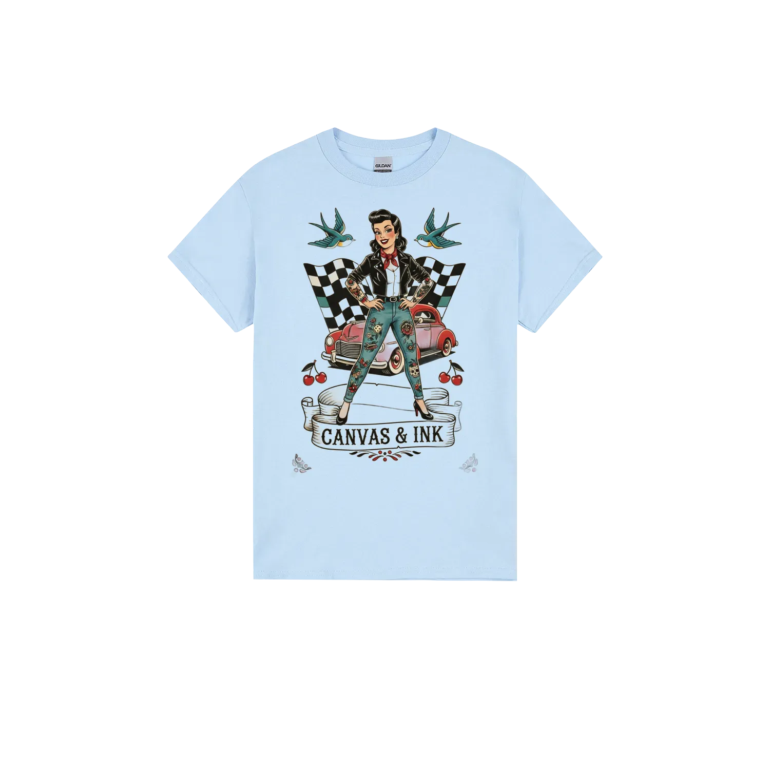 Light Blue front flat lay