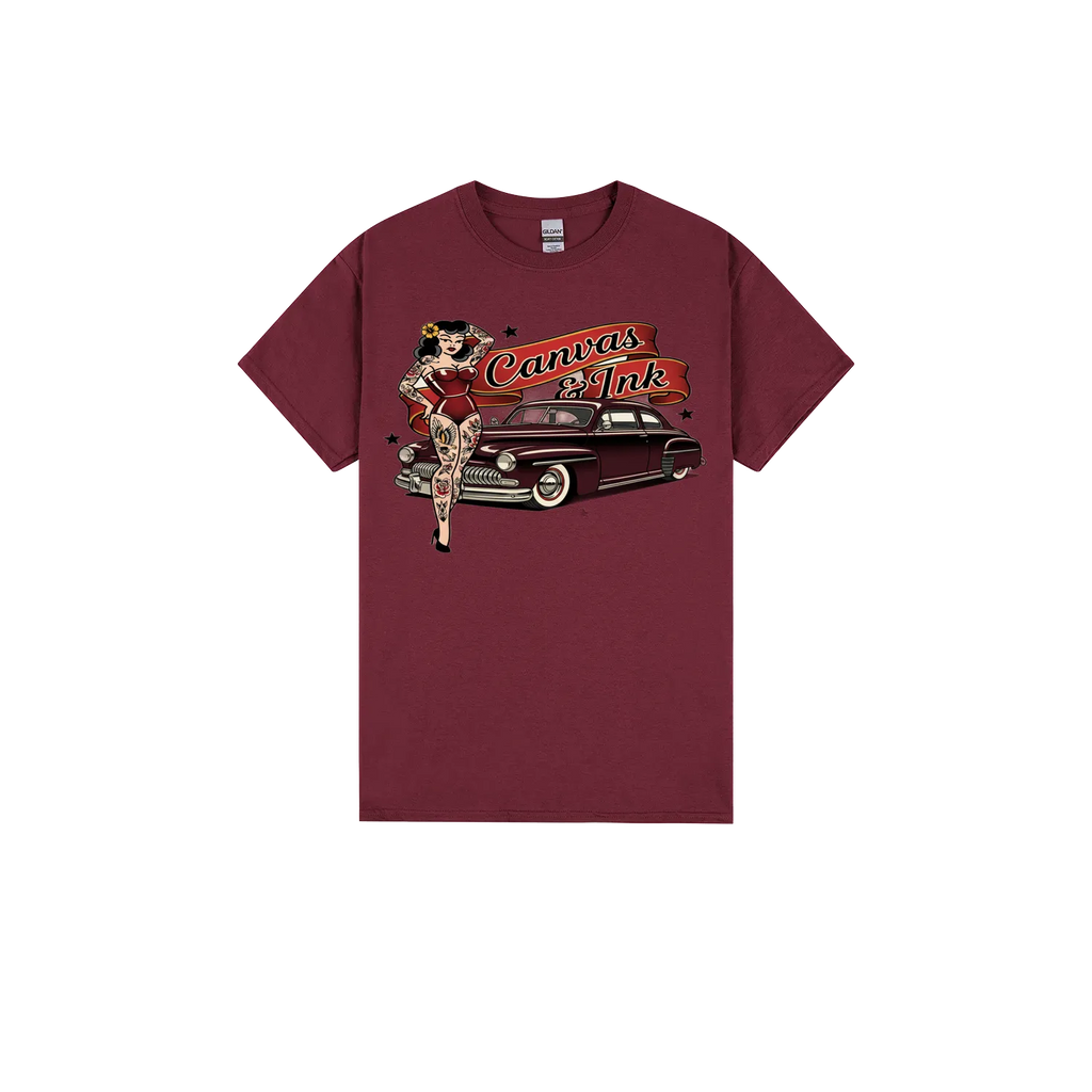 Maroon front flat lay