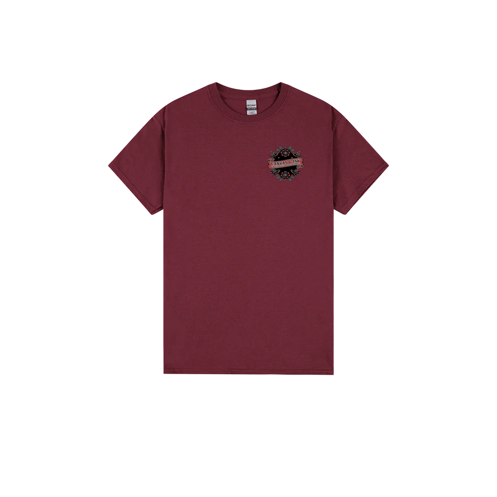 Maroon front flat lay