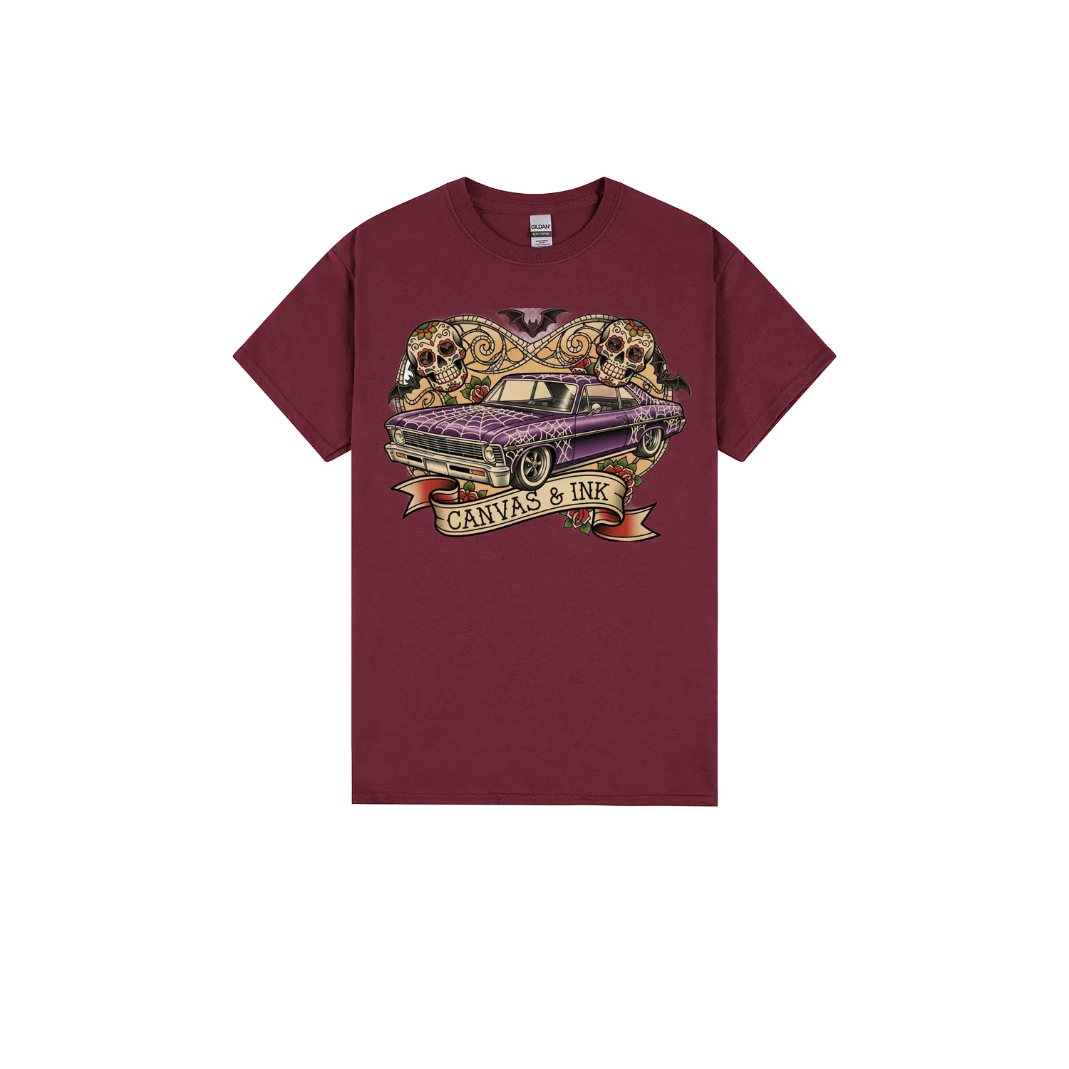 Maroon front flat lay