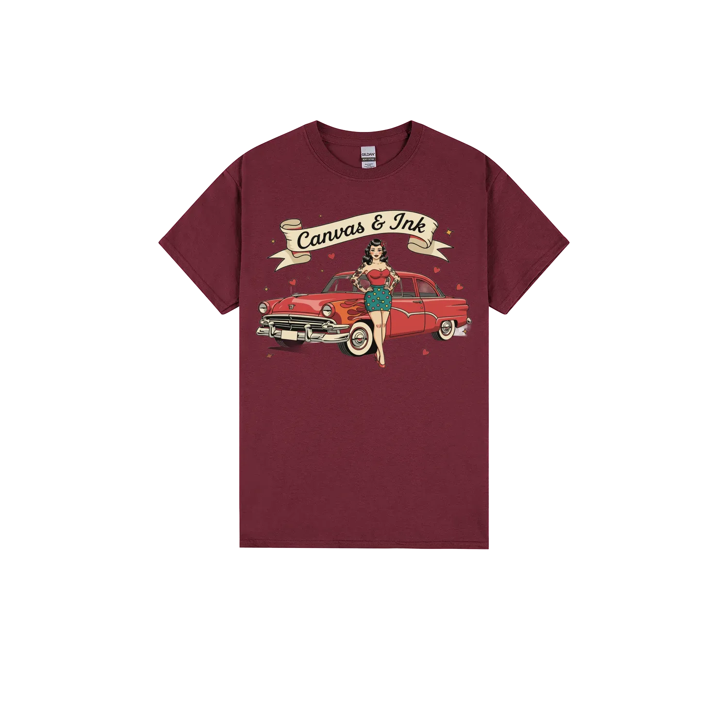 Maroon front flat lay