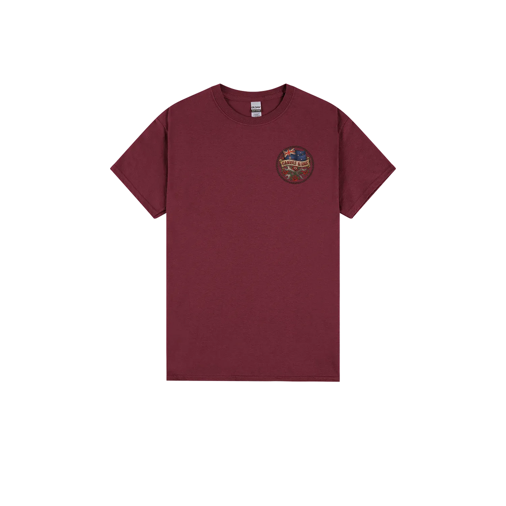 Maroon front flat lay