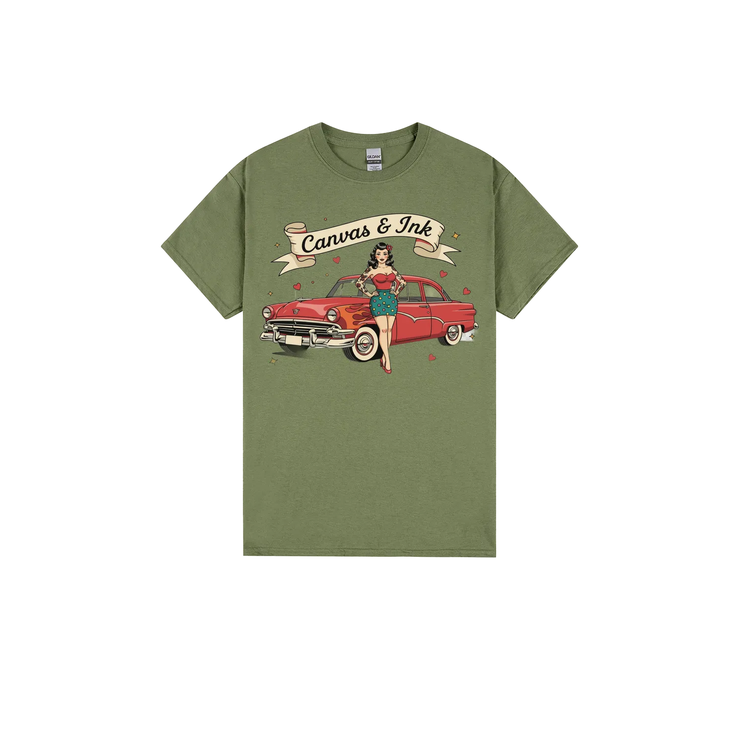 Military Green front flat lay