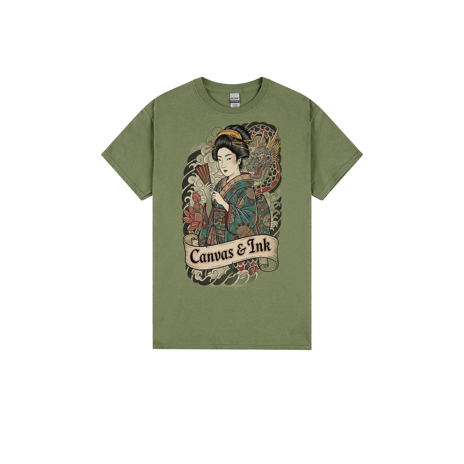 Military Green front flat lay