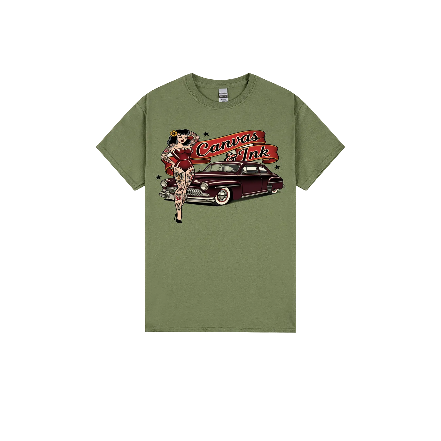 Military Green front flat lay