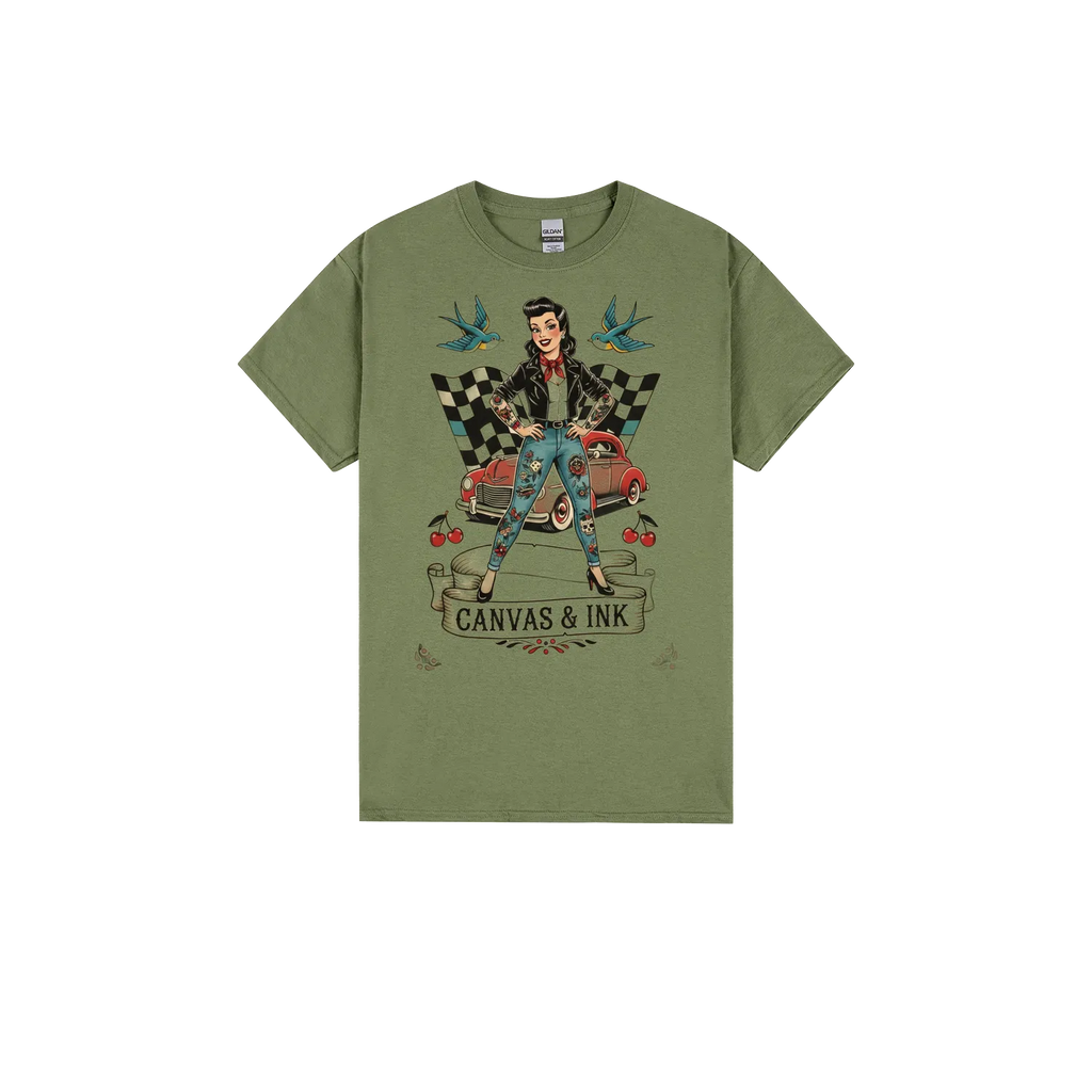 Military Green front flat lay