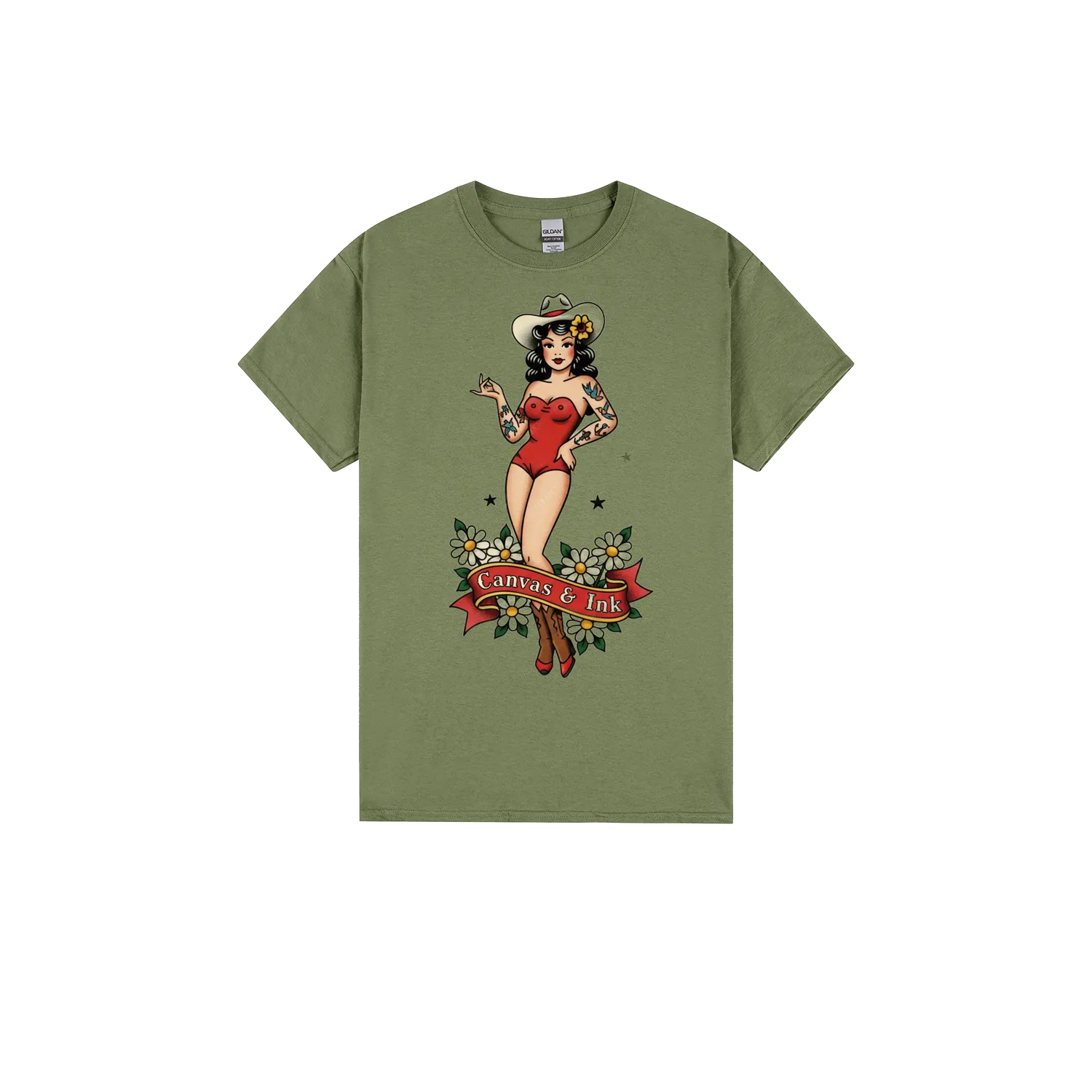 Military Green front flat lay