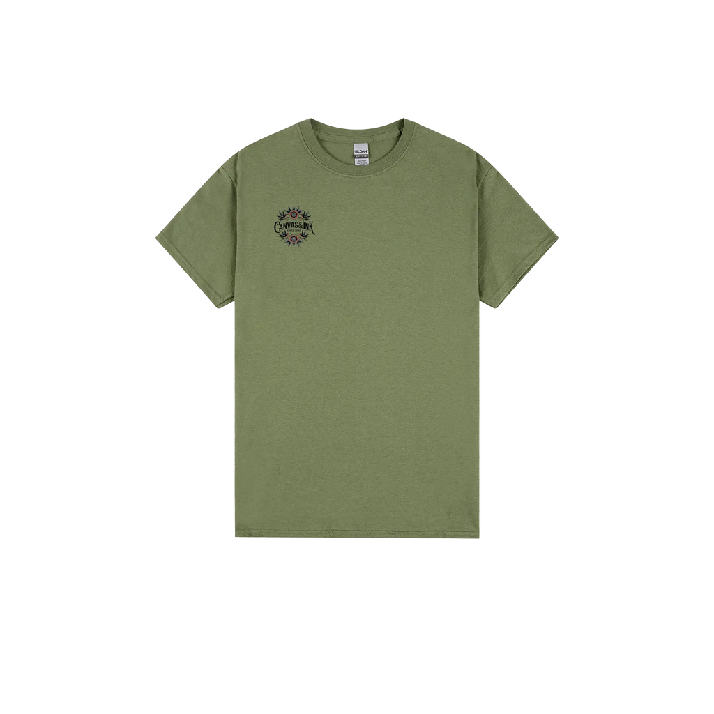 Military Green front flat lay