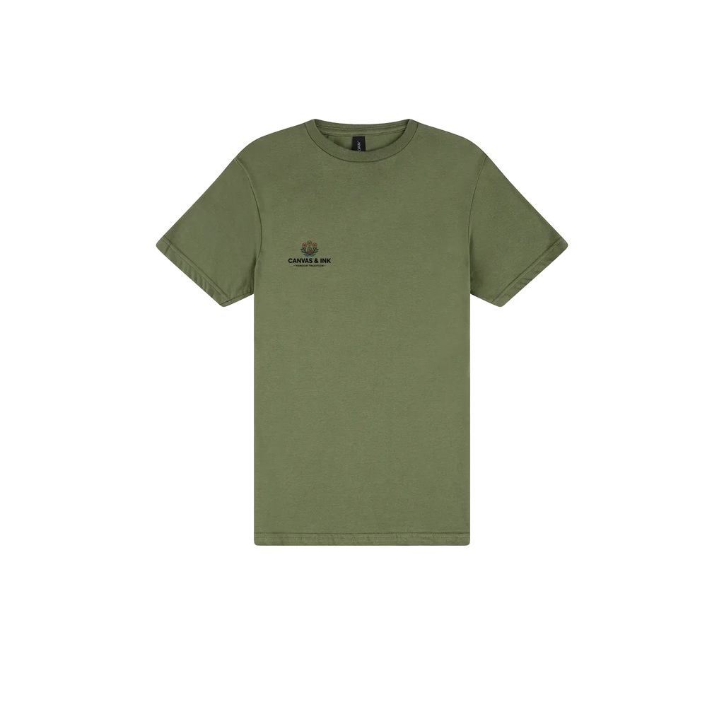Military Green front flat lay