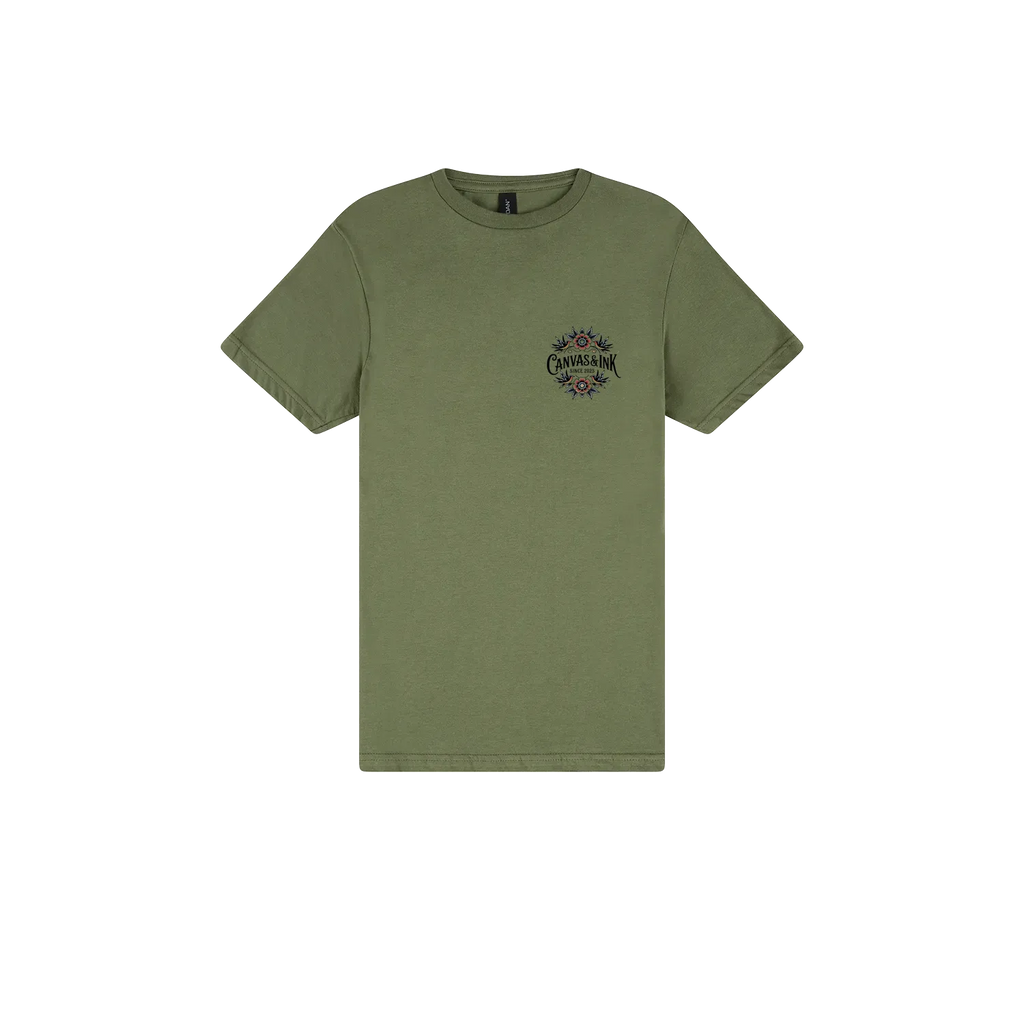 Military Green front flat lay