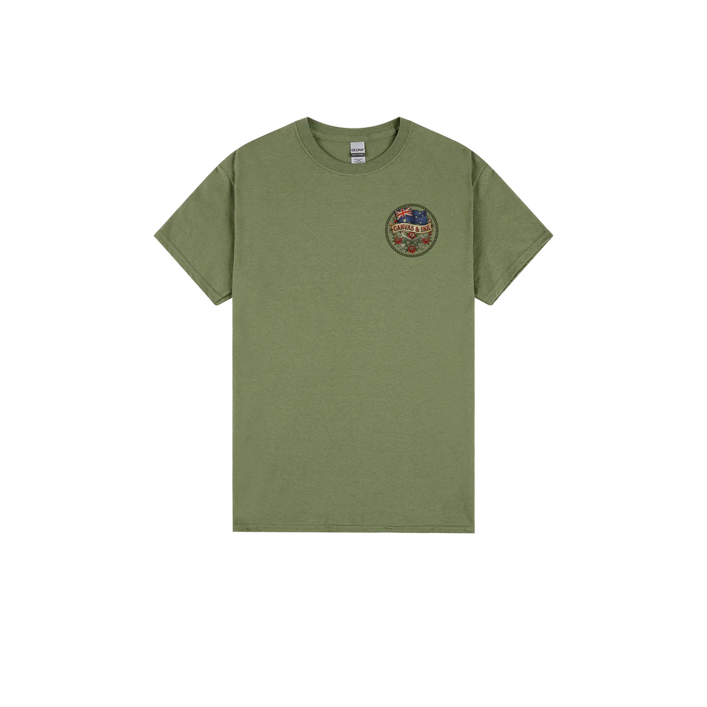 Military Green front flat lay