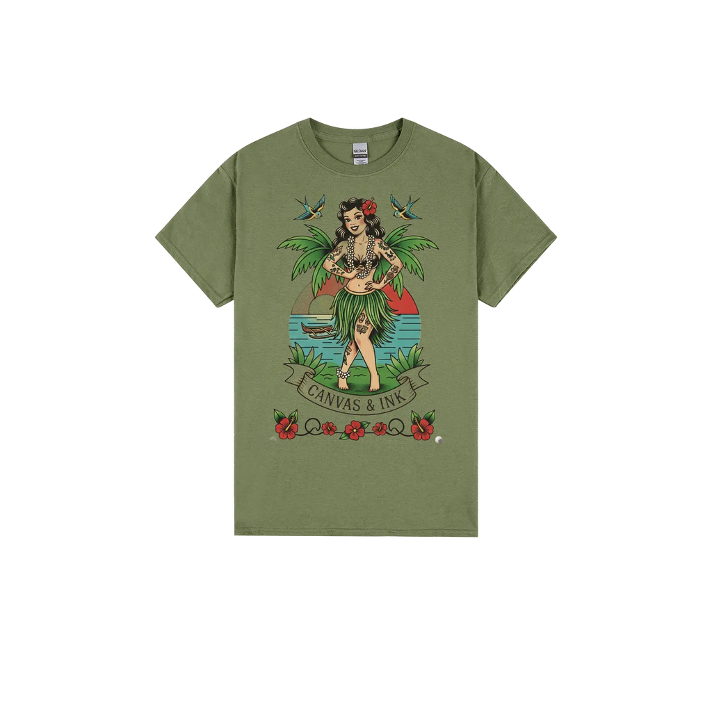 Military Green front flat lay