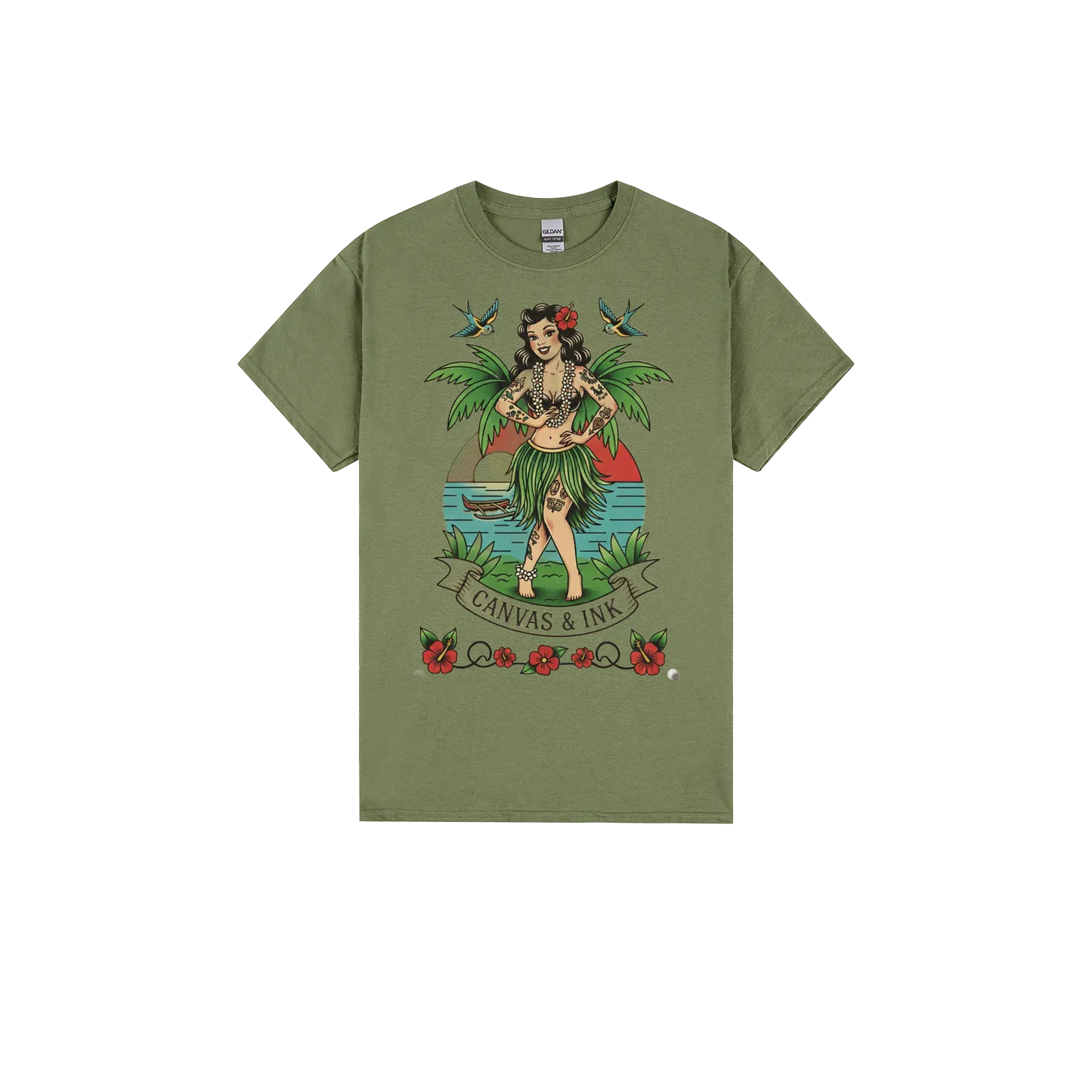 Military Green front flat lay