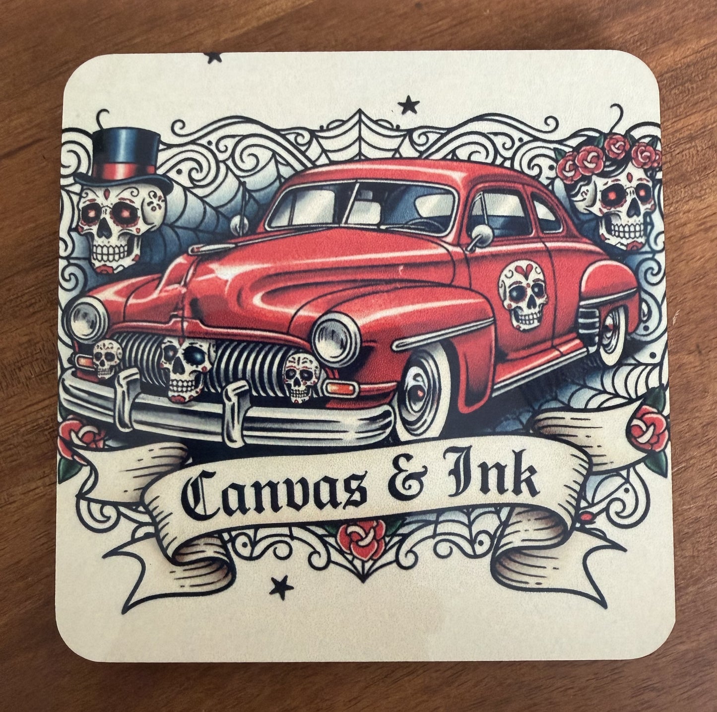 Cork Back Coaster - Psychobilly Mercury