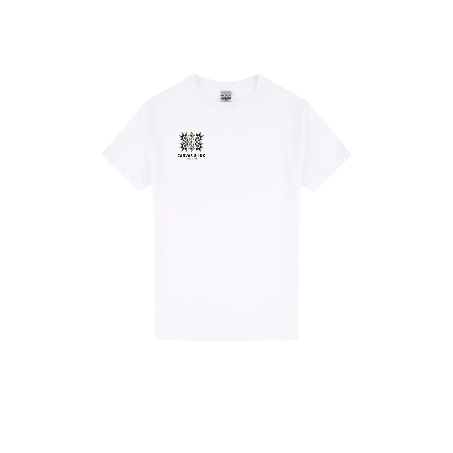 White front flat lay