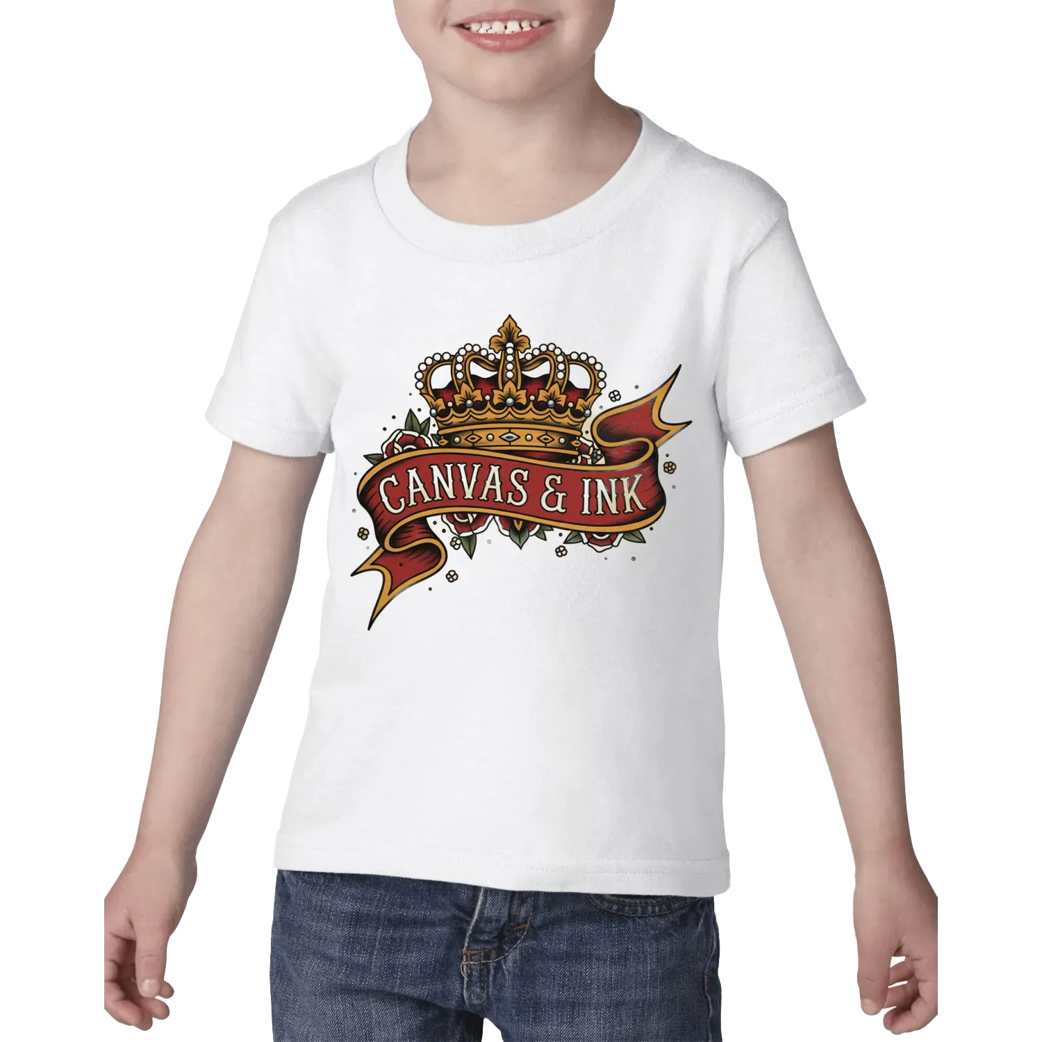 White front flat lay