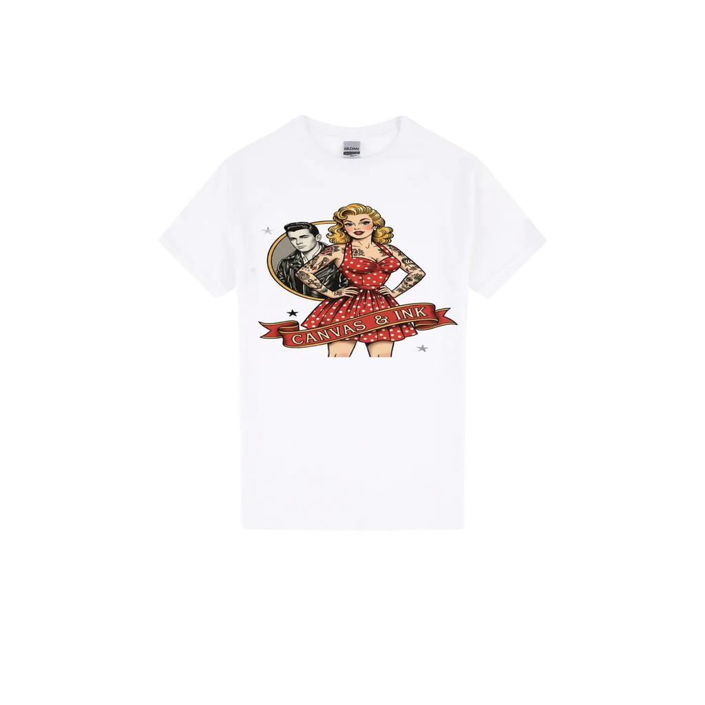 White front flat lay