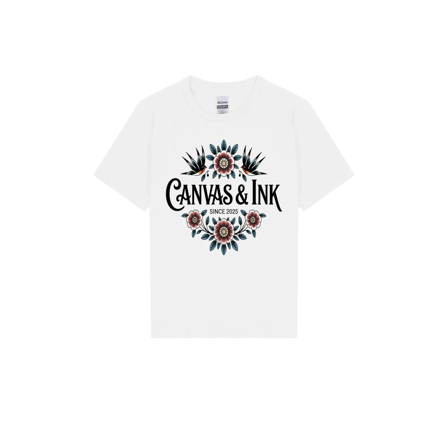 White front flat lay