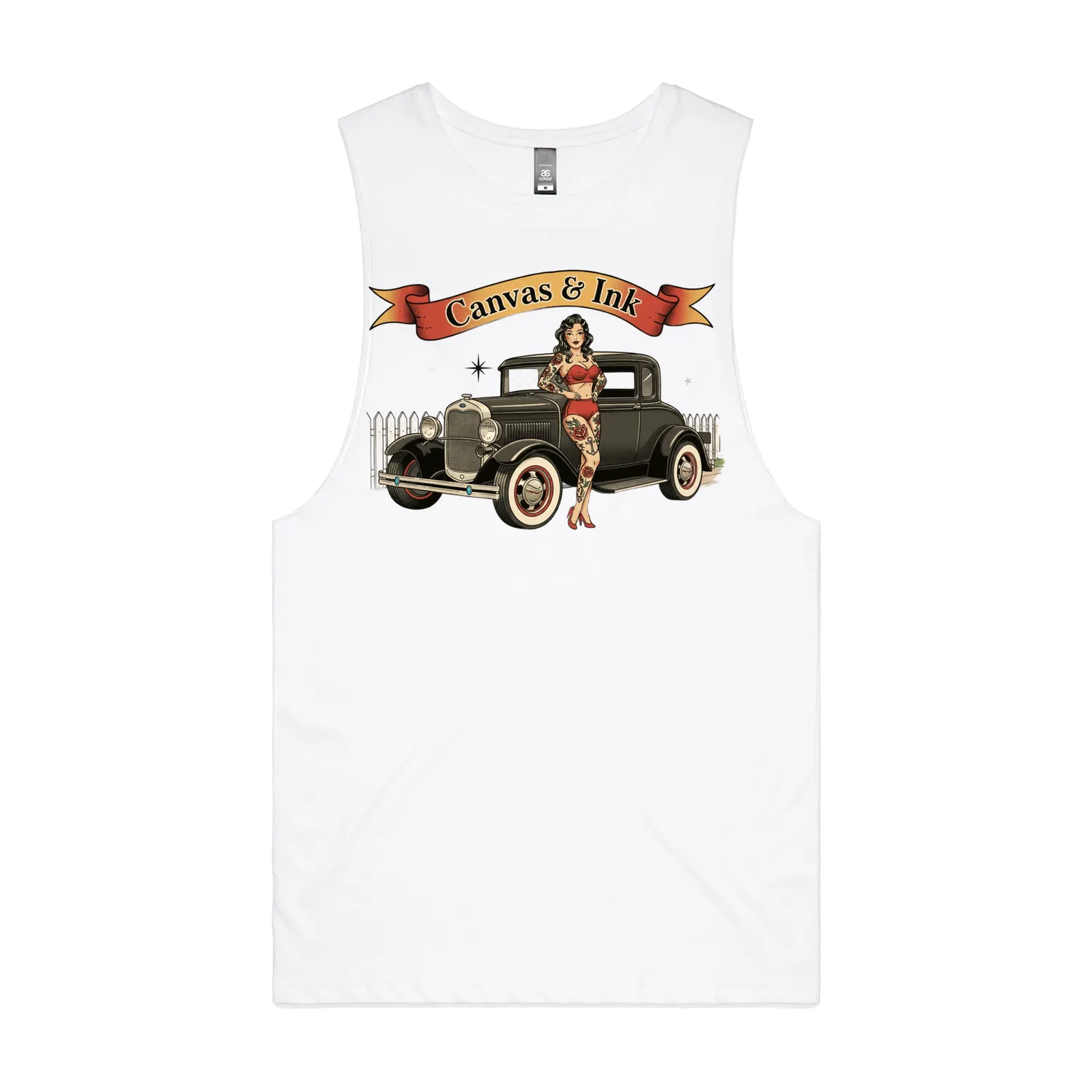 White front flat lay