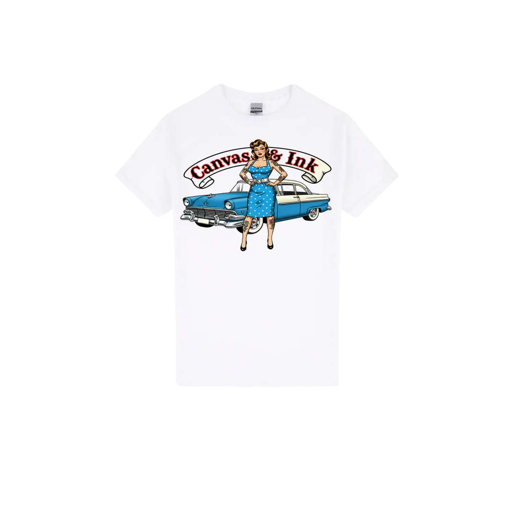 White front flat lay