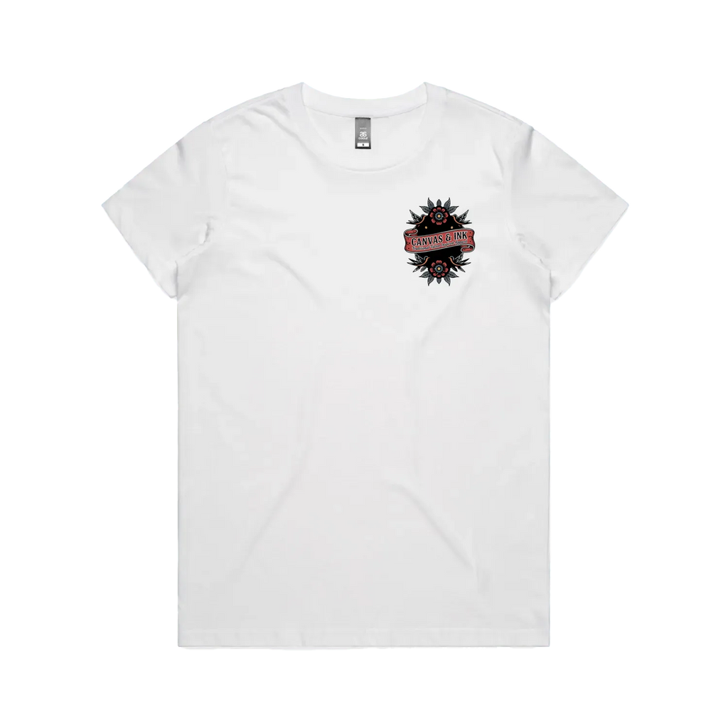 White front flat lay