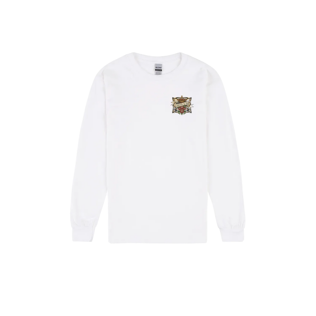 White front flat lay