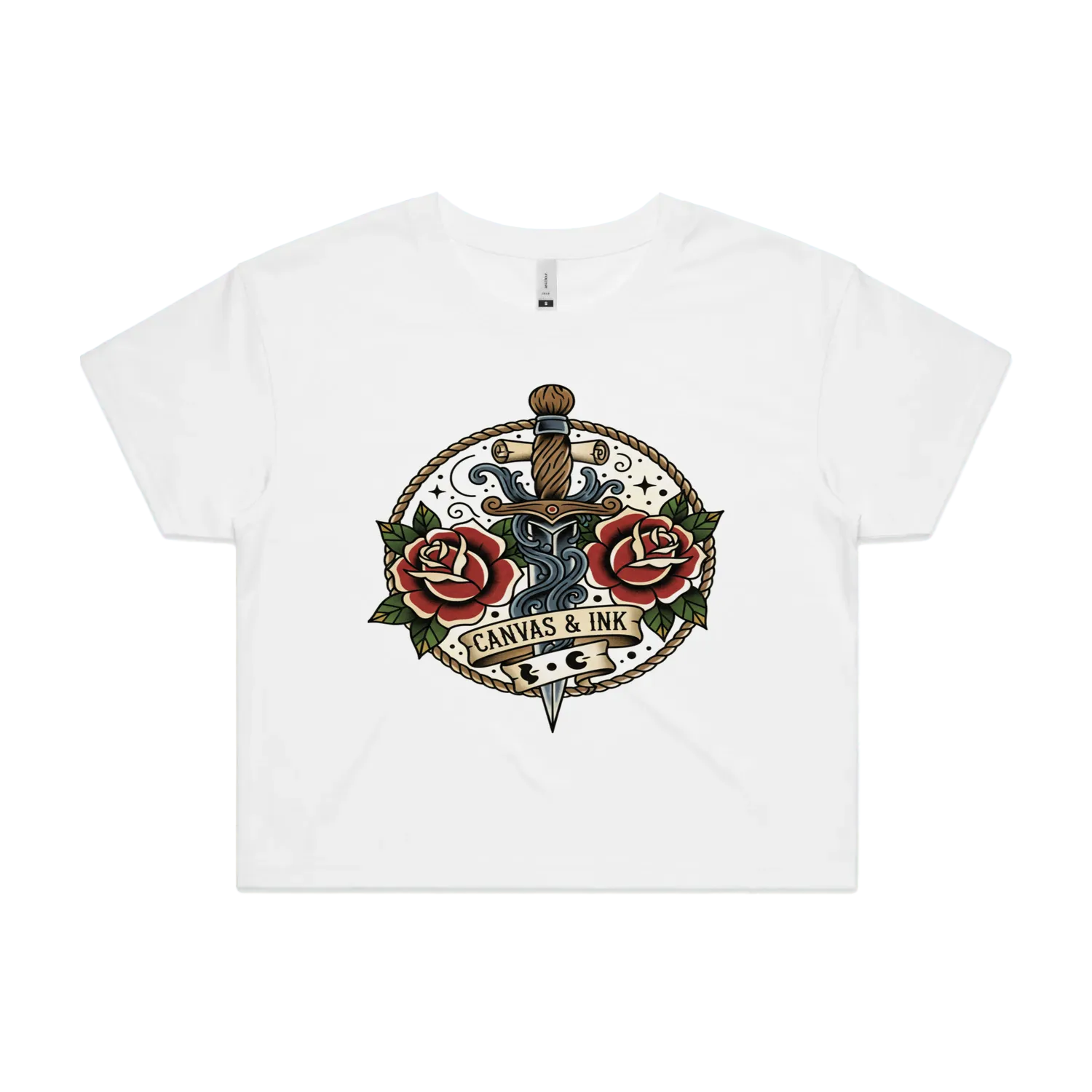 White front flat lay