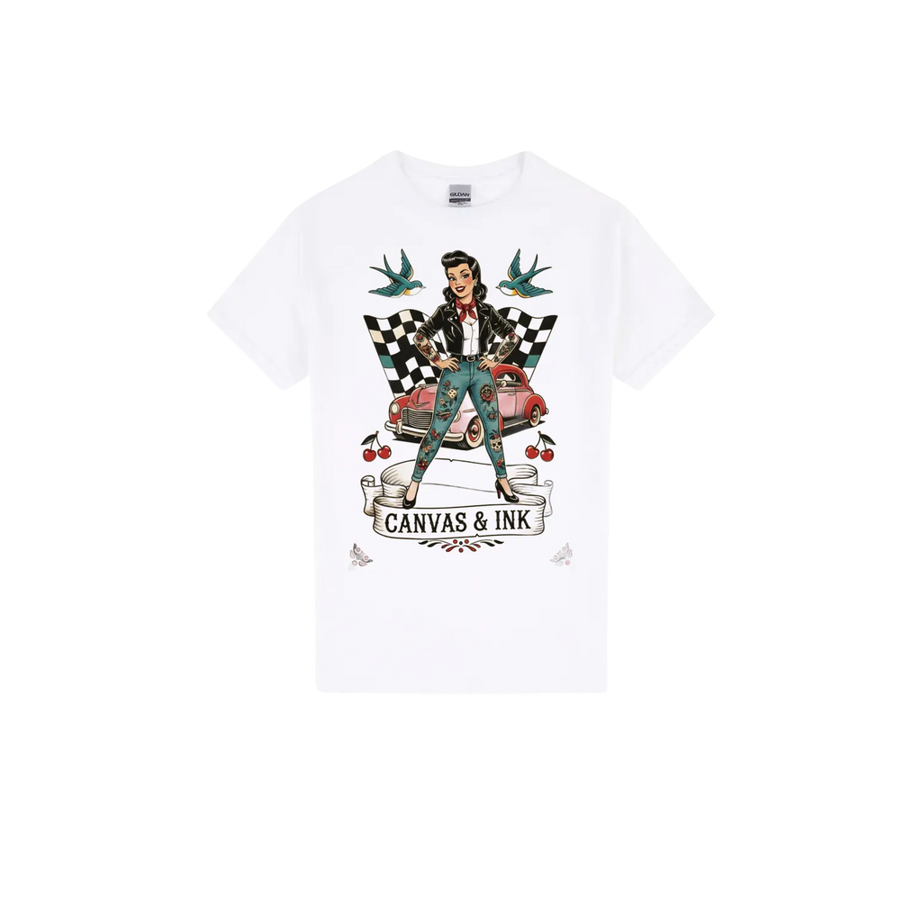 White front flat lay