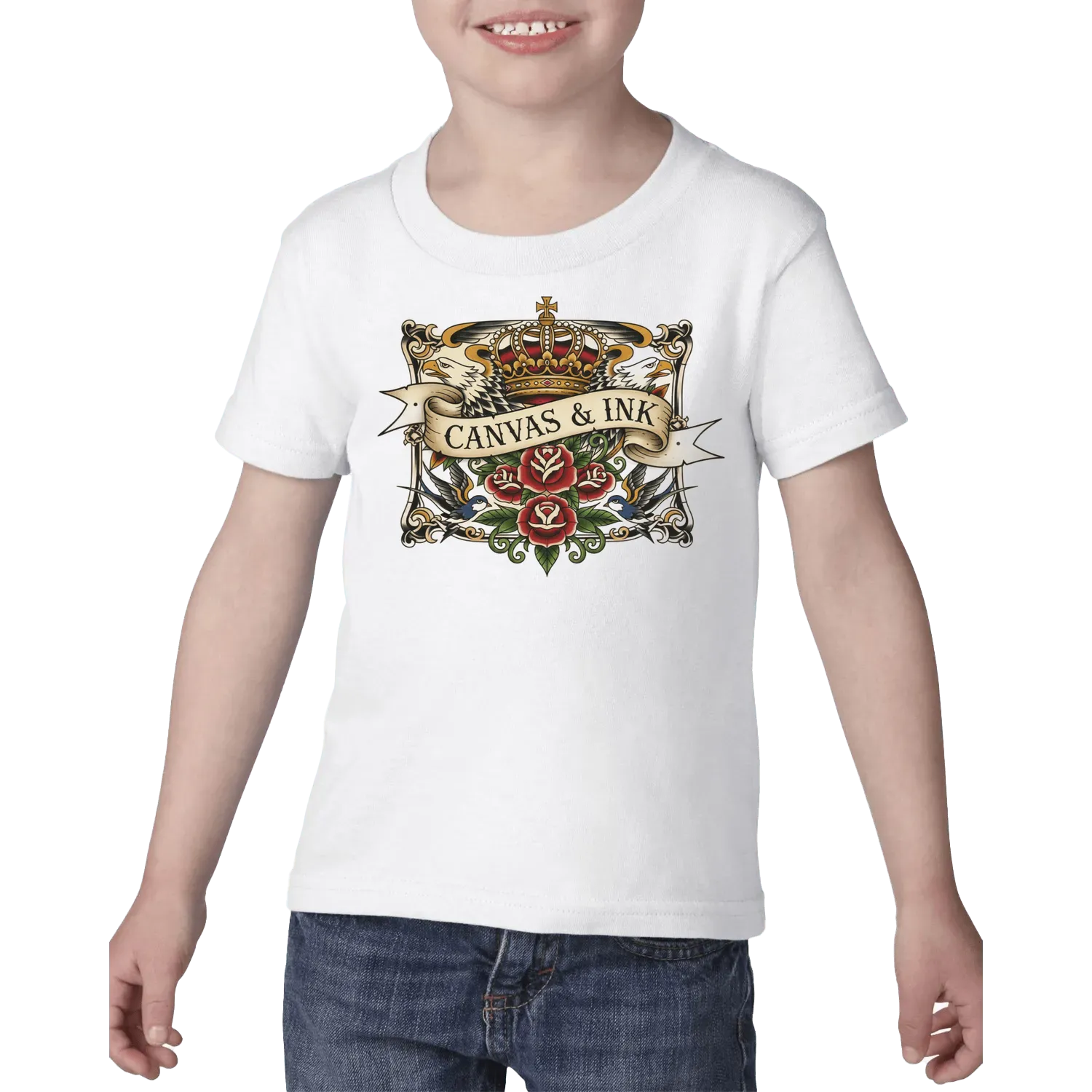 White front flat lay