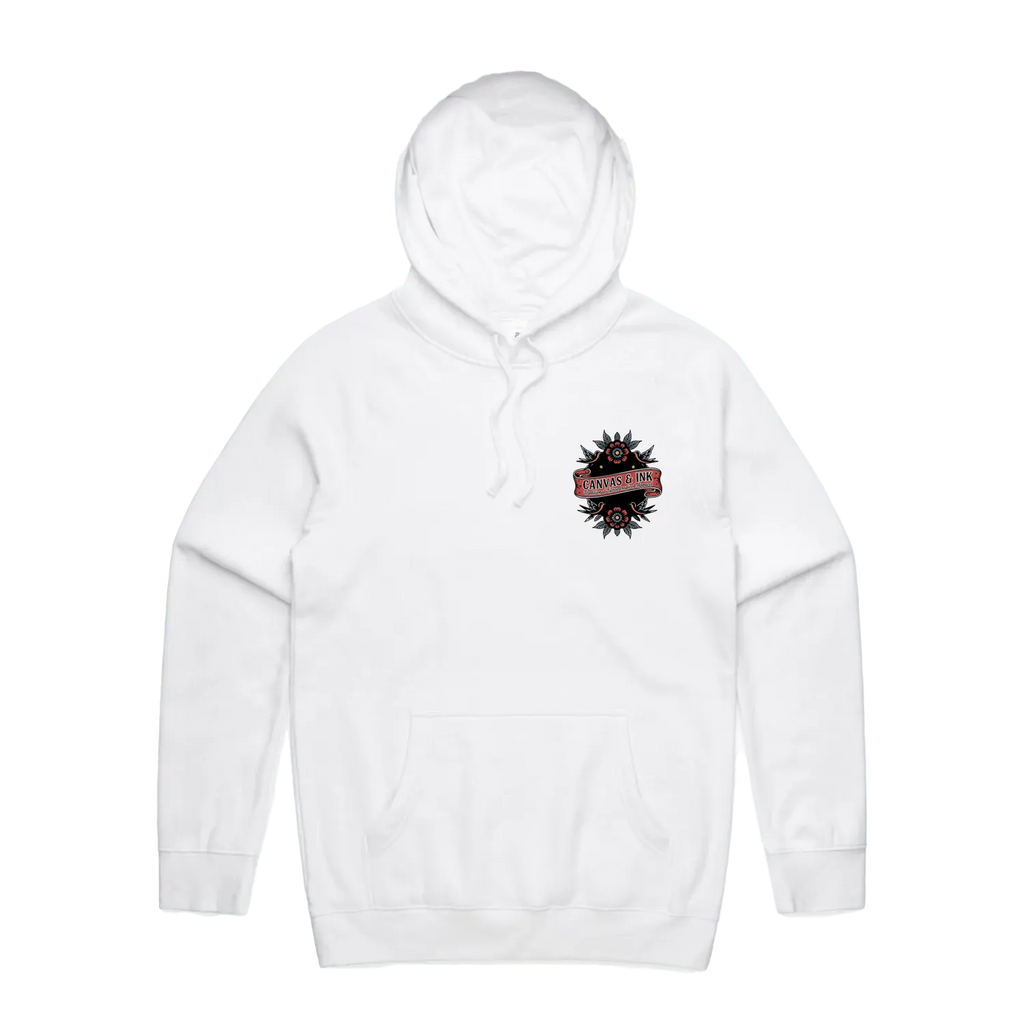 White front flat lay