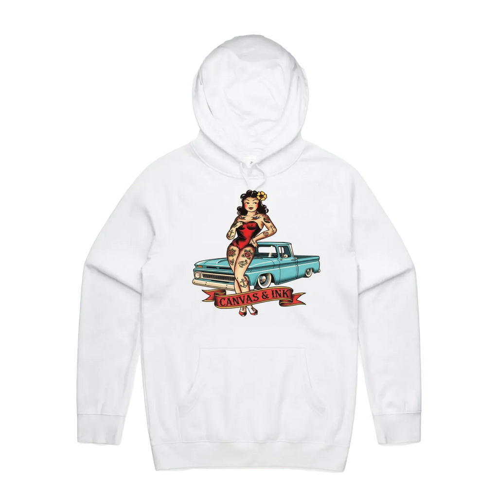 White front flat lay