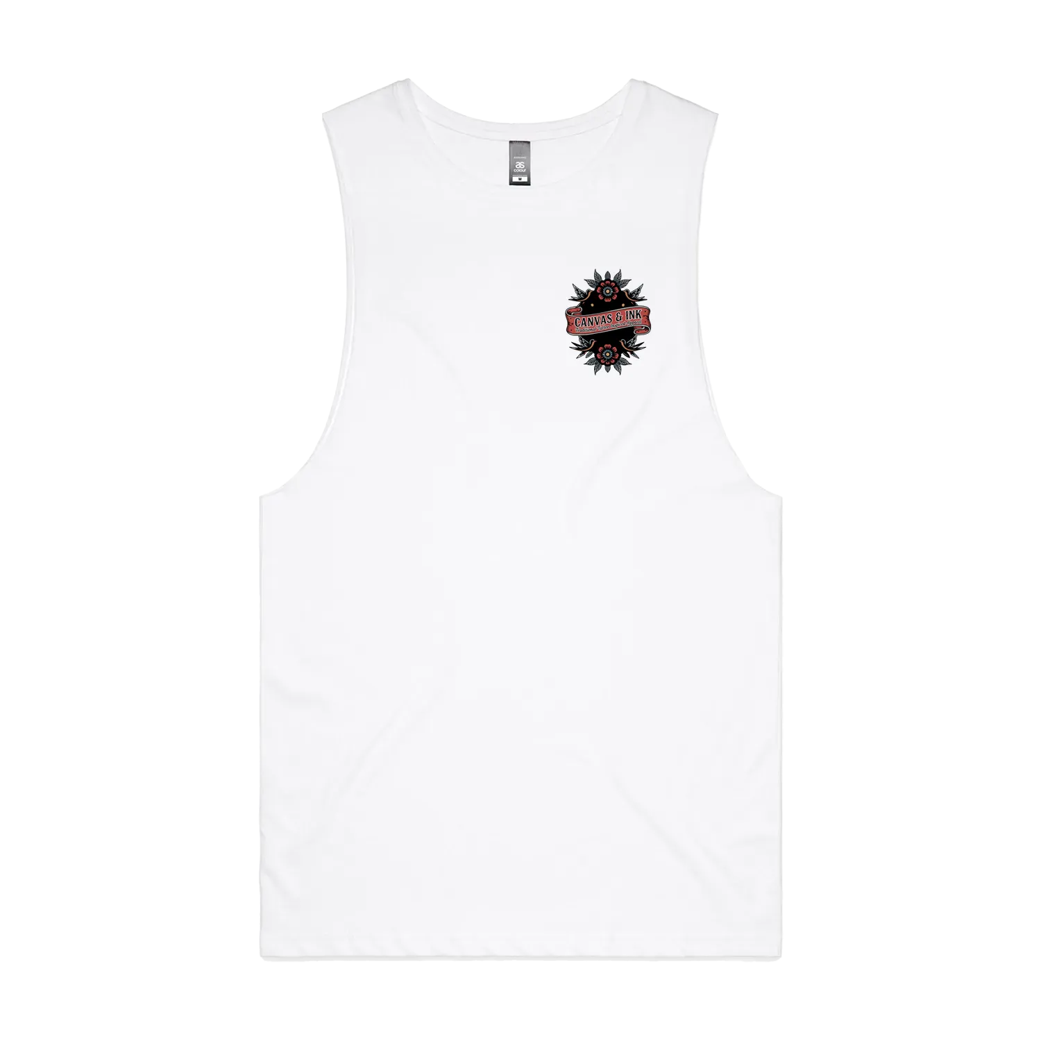 White front flat lay