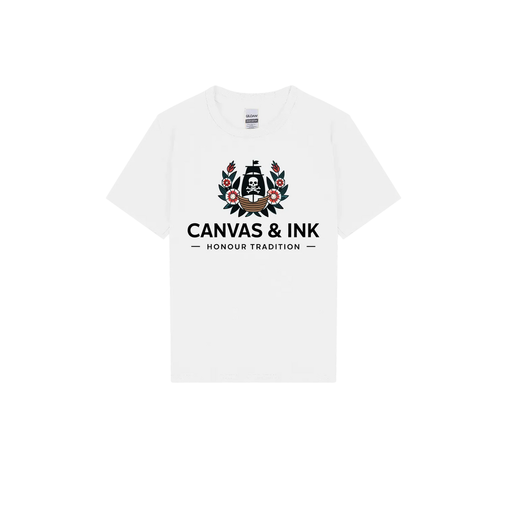 White front flat lay