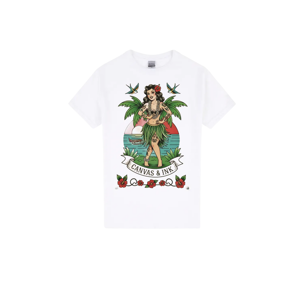 White front flat lay