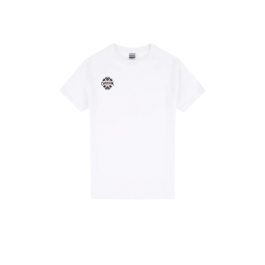 White front flat lay