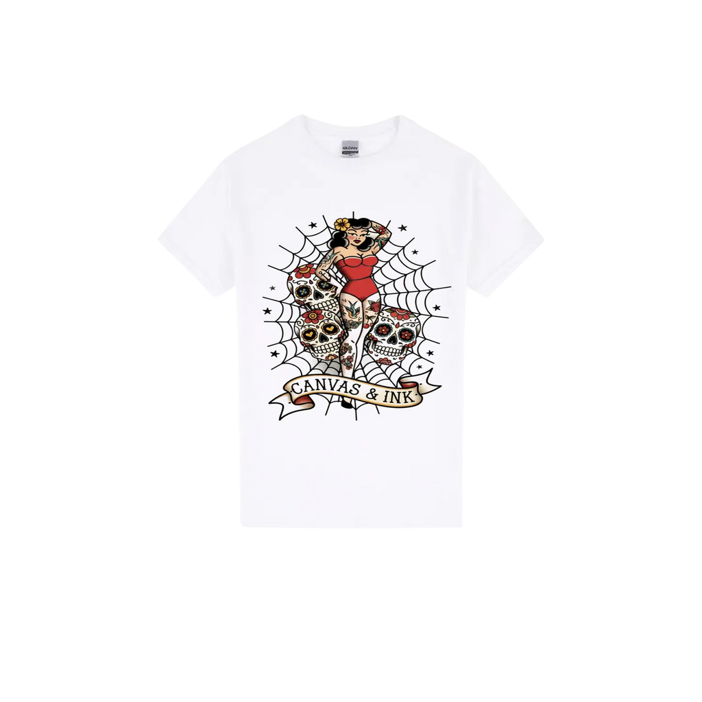 White front flat lay