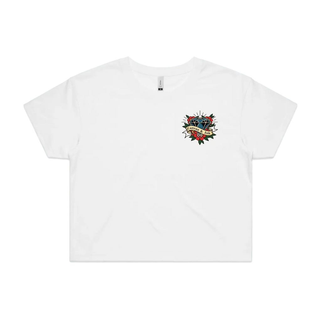 White front flat lay