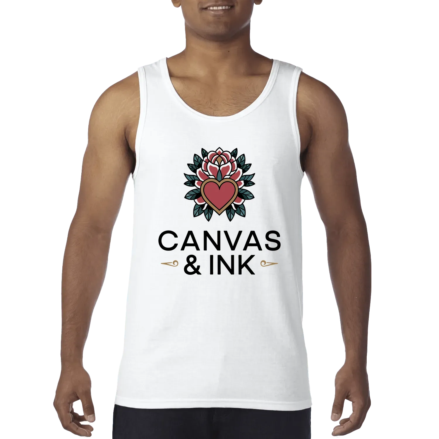 White front flat lay